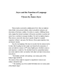 Joyce and the Function of Language în Ulysses by James Joyce - Pagina 1