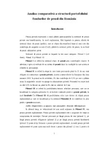 Analiza Comparativă a Structurii Portofoliului Fondurilor de Pensii din România - Pagina 1