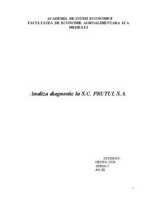 Analiza Diagnostic la SC Prutul SA - Pagina 1