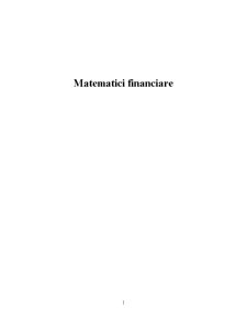 Matematici Financiare - Pagina 1