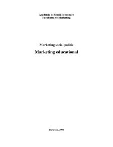 Marketing educațional - Pagina 1