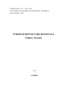 Turism și dezvoltare regională - Târgu Neamț - Pagina 1