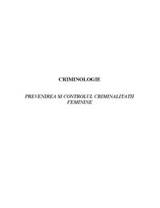 Prevenirea și controlul criminalității feminine - Pagina 1