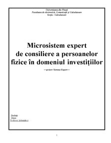 Microsistem Expert de Consiliere in Domeniul Investitiilor - Pagina 1