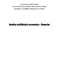 Analiza Echilibrului Economico-financiar - Pagina 1
