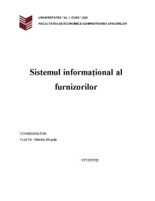 Sistemul Informațional al Furnizorilor - Pagina 1