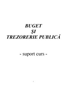 Buget și Trezorerie Publică - Pagina 1