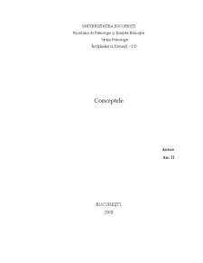 Psihologie cognitivă - conceptele - Pagina 1