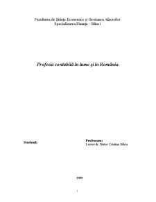 Profesia Contabilă în Lume și în România - Pagina 1