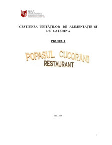 Gestiunea unităților de alimentație și de catering - Popas Cucorani - Pagina 1