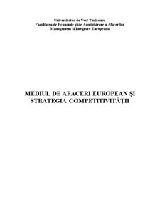 Mediul de Afaceri European și Strategia Competitivității - Pagina 1