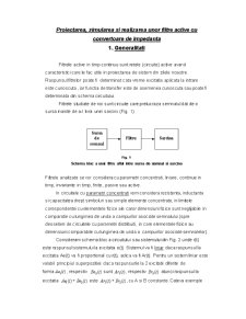 Proiectarea, simularea și realizarea unor filtre active cu convertoare de impedanță - Pagina 1
