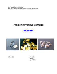 Platina, Proiect Materiale Metalice - Pagina 1