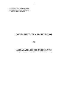 Contabilitatea mărfurilor și ambalajelor de circulație - Samba Impex SRL - Pagina 1