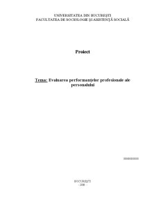 Evaluarea Performanțelor Profesionale - Pagina 1