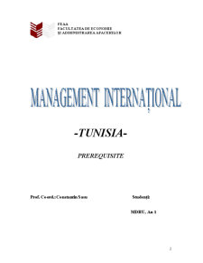 Management internațional - Tunisia - Pagina 1