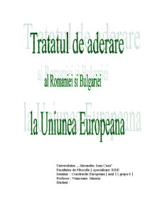 Tratatul de aderare a României și Bulgariei la Uniunea Europeană - Pagina 1