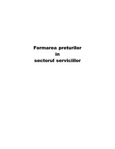 Formarea prețurilor în sectorul serviciilor - Pagina 1