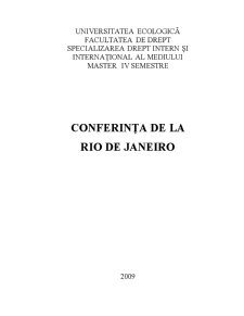 Conferința de la Rio de Janeiro - Pagina 1