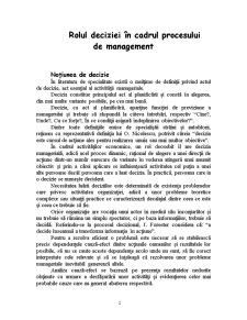 Rolul Deciziei în Cadrul Procesului de Management - Pagina 2