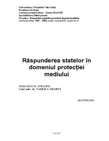 Răspunderea Statelor în Domeniul Protecției Mediului - Pagina 2