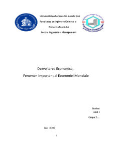 Dezvoltarea economică - fenomen important al economiei mondiale - Pagina 1