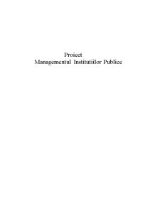 Managementul instituțiilor publice - Pagina 1