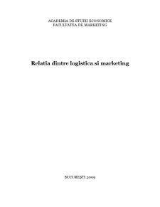 Relatia dintre Logistica si Marketing - Pagina 1