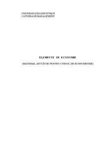 Elemente de economie - material ajutător pentru cursul de econometrie - Pagina 1