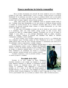 Epoca modernă în istoria românilor - Pagina 1