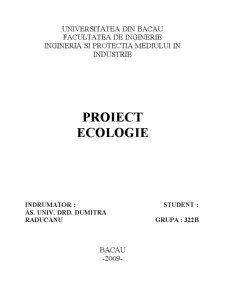 Ecologizarea Comunei Berzunți prin Educarea Populatiei în Domeniul Ecologiei și a Dezvoltarii Durabile - Pagina 1