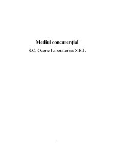 Mediul Concurential - SC Ozone Laboratories SRL - Pagina 1