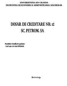 Cerere de finanțare - SC Petrom SA - Pagina 1