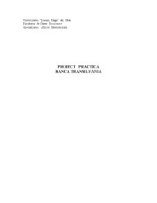 Proiect practică - Banca Transilvania - Pagina 1