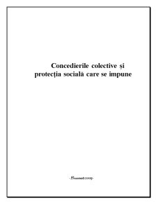 Concedierile Colective și Protecția Socială care se Impune - Pagina 1