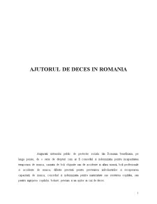 Ajutorul de Deces în România - Pagina 1