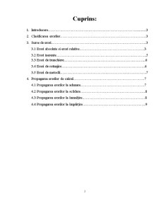 Statistica, Prelucrarea Datelor și Metode Numerice - Erorile de Calcul Numeric - Pagina 2