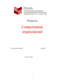 Comportament Organizațional - Pagina 1