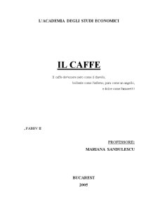 La Storia del Caffee - Pagina 1