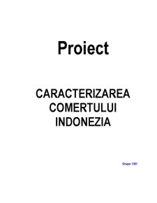 Caracterizarea comerțului în Indonezia - Pagina 1
