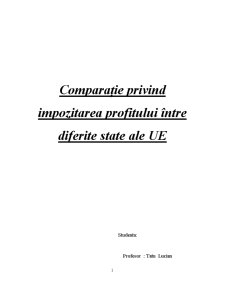 Comparație privind impozitarea profitului în diferite state UE - Pagina 1