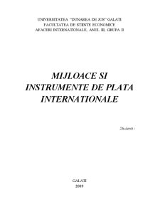 Mijloace și instrumente de plată internaționale - Pagina 1