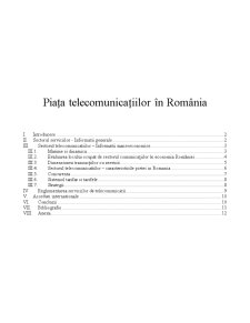 Piața Telecomunicațiilor în România - Pagina 1