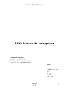 Inflația în economia contemporană - Pagina 1