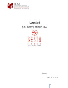 Logistică - SC Besta Group SA - Pagina 1