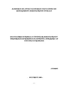 Dezvoltarea Durabila a Unitatilor Administrativ-Teritoriale din Romania in Contextul Integrarii in Uniunea Europeana - Pagina 1