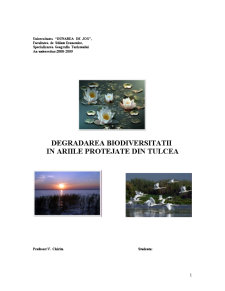 Degradarea biodiversității în ariile protejate din Tulcea - Pagina 1