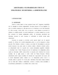 Asigurarea Standardelor Etice in Strategiile de Reforma a Administratiei - Pagina 2