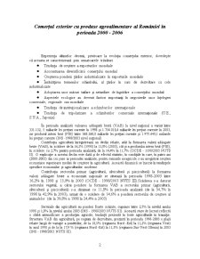 Comerțul Exterior cu Produse Agroalimentare al României în Perioada 2000 - 2006 - Pagina 2