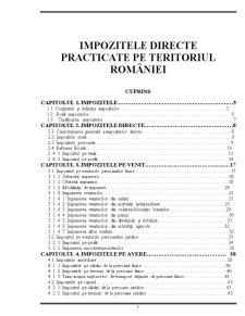 Impozitele Directe Practicate pe Teritoriul României - Pagina 1